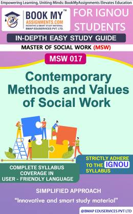 IGNOU MSW 17 Contemporary Methods and Values of Social Work In Depth Guide For Ignou Student  - Best IGNOU exam preparation book