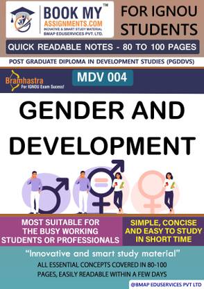 IGNOU MDV 4 Gender and Development Study Material (Quick Readable Notes) For Ignou Student.