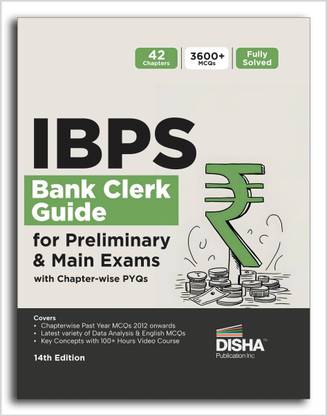 IBPS Bank Clerk Guide for Preliminary & Main Exams with Chapter-wise PYQs 14th Edition | 42 Chapters | 3900+ MCQs | Fully Solved