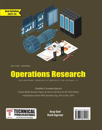Operations Research for SPPU 19 Course (BE - SEM VII - MECH - 402045D) - Elective-IV