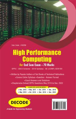 High Performance Computing for SPPU 19 Course (BE - SEM VIII - COMP. - 410250) (Decode)