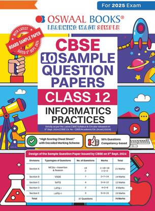 Oswaal Cbse Sample Question Papers Class 12 Informatics Practices