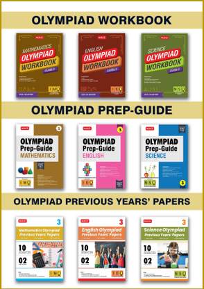 MTG Class-3 Mathematics, Science & English (IMO-NSO-IEO) Olympiad Workbook, Prep-Guide & Previous Years Papers (PYQs) - SOF Olympiad Books For 2025-26 Exam (Set of 9 Books)