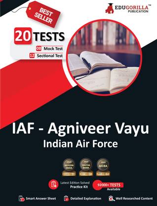 Agniveer Vayu Exam Prep Book  - Indian Air Force Agneepath Scheme - 8 Mock Tests and 12 Sectional Tests (1100 Solved Questions) with Free Access to Online Tests