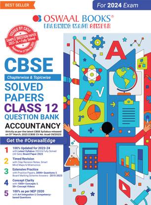 Oswaal CBSE Class 12 Accountancy Question Bank 2023-24 Book