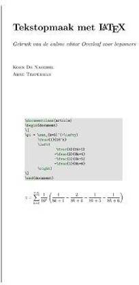 Tekstopmaak Met Latex Gebruik Van De Online Editor Overleaf Voor Beginners