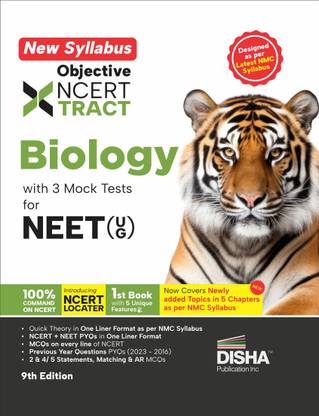 Disha's New Syllabus Objective NCERT Xtract Biology with 3 Mock Tests for NEET (UG) 9th Edition