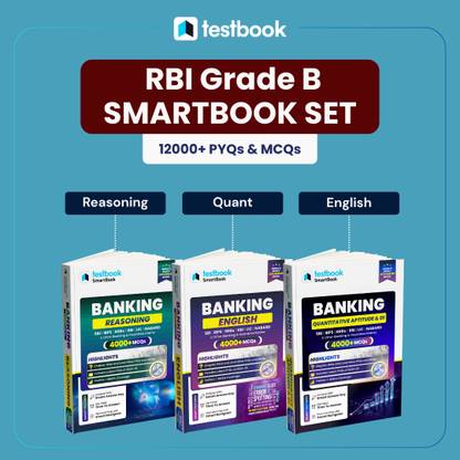 SmartBook: RBI Grade B Book Set: Reasoning, Quantitative Aptitude & DI and English Language | Set of 3 Books  - 2025 Edition | Ideal for SBI, IBPS, RRBs, RBI, LIC, NABARD & Other Banking Exams