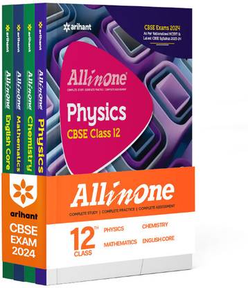 Arihant All In One Class 12th Physics, Chemistry, Mathematics, English Core for CBSE Exam�2024 (Set of 4 Books)