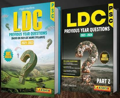 ( Combo 2 Books ) ( Lakshya ) Kerala PSC LDC Previous Year Questions Part 1 & 2 [ # 2021 to 2023, and # 2023 to 2024 ] 17 + 4 Previous Years Included || Based On 2024 Mains Syllabus || 100% of Success