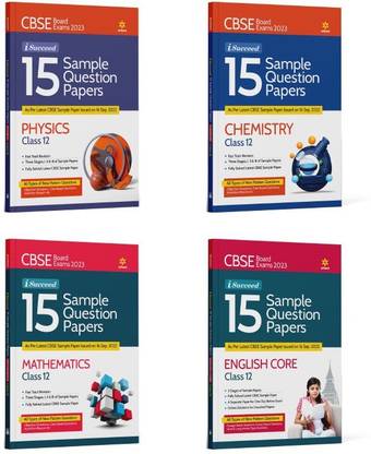 CBSE Board Exam 2023 I-Succeed 15 Sample Question Papers Physics, Mathematics, Chemistry, English Core for Class 12th ( Set of 4 Books )