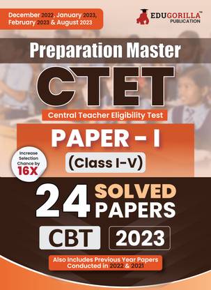 Preparation Master CTET  - 2024 Primary Teachers Class 1-5 (English Edition) - 24 Solved Papers (Previous Year Papers) with Free Access to Online Tests