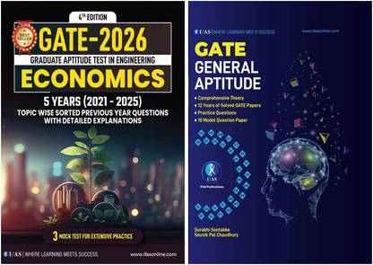 GATE Economics and GATE General Aptitude Practice Books [Set of 2 Book]  - 2026 Book | Topic Wise Solved PYQ (2011–2025) with Detailed Explanations | Unit-wise Sorted Previous Year Questions | Best Seller GATE Economics Exam Book in India | IFAS Publications