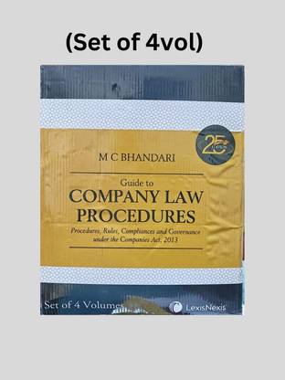 Guide to company Law Procedure, M.C Bhandari (4 Volumes set) edition 2023