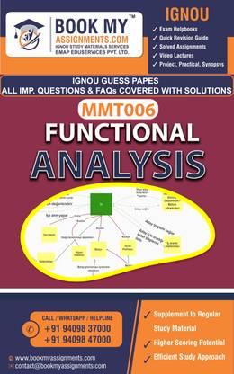IGNOU MMT006 Functional Analysis | Guess Paper| Important Question Answer | Master of Science (Mathematics with Application in Computer Science) (MSCMACS)