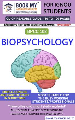 IGNOU BPCC 102 Biopsychology Quick Readable Notes | Important Topic-wise Conceptual Notes | DEGREE