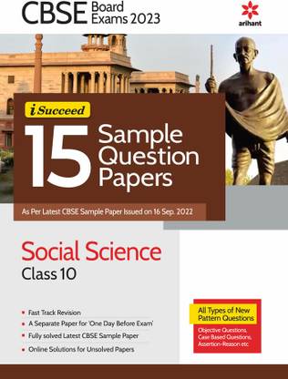 Cbse Board Exam 2023 I-Succeed 15 Sample Question Papers Social Science Class 10th