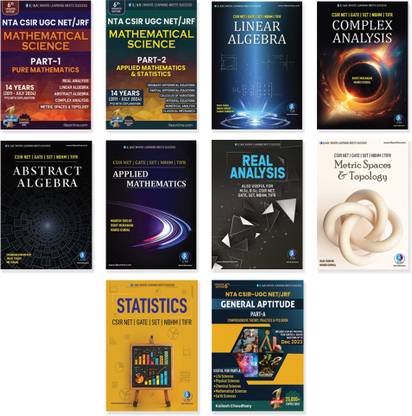 CSIR NET Mathematical Science Complete Study Material (Set of 10) - Books of Practice Questions with Solutions & Detailed Concepts  - Useful for CSIR NET, GATE, SET & TIFR
