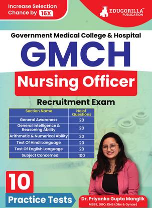 GMCH Nursing Officer Recruitment Exam  - Government Medical College & Hospital, Chandigarh | 10 Practice Tests (2000+ Solved MCQs) with Free Acess to Online Tests