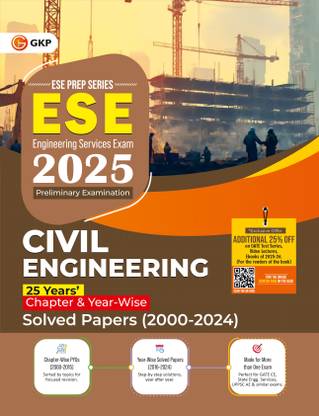 GKP UPSC ESE 2025 Civil Engineering Solved Papers | Chapter-wise Solved Papers (2000–2024) | Chapter-wise & Year-wise | Previous Year Questions with Solutions