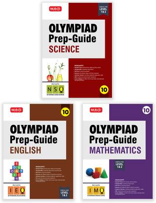 MTG Olympiad Prep-Guide Class-10 Mathematics, Science & English (Set of 3 Books) - Detailed Theory, IMO-NSO-IEO Previous Years Questions with Self Test For SOF 2025-26 Exam