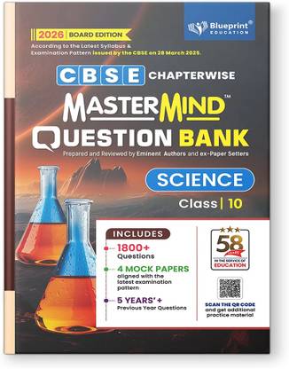 Mastermind CBSE Question Bank Class 10 Science Exam 2026 With 4 Mock Papers