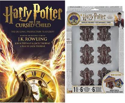 Combo of the Movie Harry Potter and the Cursed Child and Official Merchandise of Harry Potter Chocolate Frog DIY Do-It-Yourself Mold Set - Chocolate Mould.