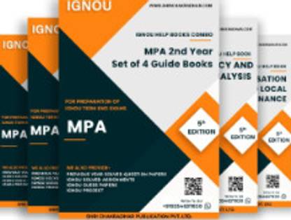 MA Public Administration (MPA) 2nd Year IGNOU Study Material Combo (Set of 4 IGNOU Guide Books including MPA 015, MPA 016, MPA 017 & MPA 018) with Latest Solved PYQs & Chapter-Wise Questions