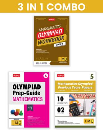 MTG Class-5 International Mathematics Olympiad (IMO) Workbook, Prep-Guide & Previous Years Papers (PYQs) with Mock Test Paper (Set of 3 Books) - SOF Olympiad Books For 2025-26 Exam