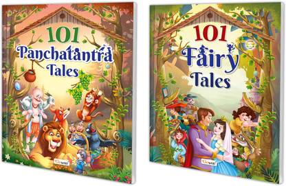 101 Panchatantra Tales and 101 Fairy Tales book for kids (Ages 3-12) (Paperback): Kids story book, Adventure tales for kids, Panchatantra book for kids, Storybook for kids | Pack of 2 books for kids.
