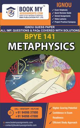IGNOU BPYE 141 Metaphysics | Guess Paper | Important Question Answer | Bachelor of Arts (BAG)Philosophy