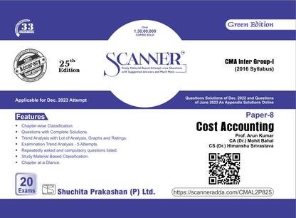 Scanner CMA Inter Group-I Paper-8 Cost Accounting