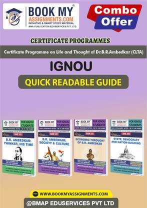 IGNOU BAB101 BAB102 BAB103 BAB104 Quick Readable Notes Book For Ignou Student Certificate Programme on Life and Thought of Dr.B.R.Ambedkar (CLTA) In English
