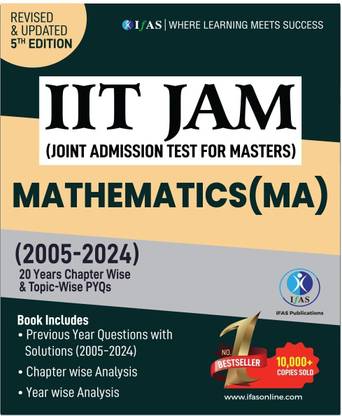 IIT JAM Mathematics PYQ Book-Previous Year Solved Papers  - 2026 | Topic Wise Sorted with Detailed Solutions (2005 to 2024) | Best Seller Previous Year Question Paper Book for IIT JAM Mathematics (MA), CUET PG Mathematics, NBHM & MSc Mathematics Entrance Examinations in India