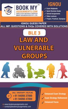 IGNOU BLE 3 Law and Vulnerable Groups | Guess Paper| Important Question Answer |Diploma in Paralegal Practice (DIPP)