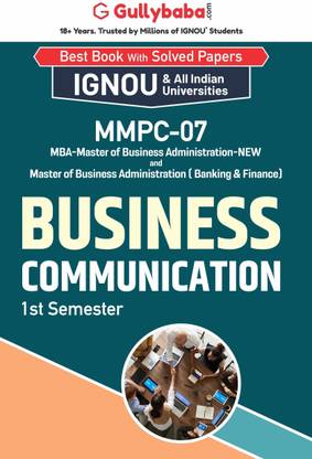 Gullybaba IGNOU 1st Semester MBA (Latest Edition) MMPC-07 Business Communication in English IGNOU Help Book with Solved Previous Year's Question Papers and Important Exam Notes (Paperback, Gullybaba.com Panel)  - Business Communication
