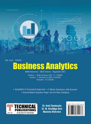 Business Analytics for BE Anna University R21CBCS (Vertical I - CSE / IT / CS&BS / AI&DS - CCW331)