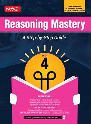 MTG Class-4 Reasoning Mastery Book | A Step-by-Step Guide | Useful For All Olympiads & Talent Search Exam 2025-26