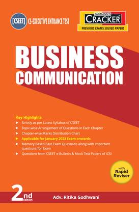 Taxmann's CRACKER for Business Communication (Paper 1) – Covering past exam questions (topic-wise) & answers with chapter-wise marks distribution | CS Executive Entrance Test (CSEET)