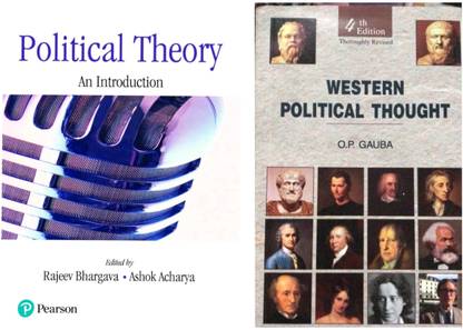 Political theory Rajeev bhargava and western political thoughts op gauba 2 books set in english