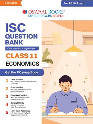 Oswaal ISC Question Bank Class 11 Economics | Chapterwise | Topicwise | Solved Papers | For 2025 Exams
