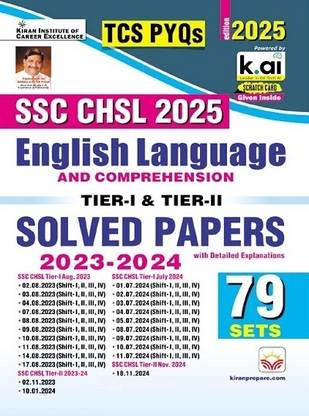 SSC CHSL English Language and Comprehension Tier 1 and Tier 2 Solved Papers TCS PYQs 79 Sets 2025 Edition (English Medium) (5518)