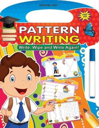 Write and Wipe Book - Pattern - Activity Book for Kids Age 2–4 | Reusable Wipe-Clean Tracing Practice with Marker Pen | Preschool Early Writing & Pen Control Skills