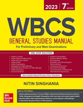WBCS General Studies Manual (English| 7th Edition)|West bengal Civil Services