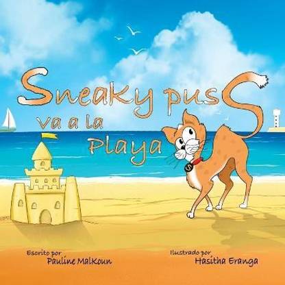 Sneaky Puss Goes to the Beach (Spanish Edition)