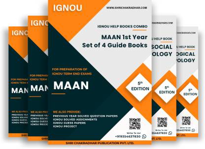 MAAN 1st Year IGNOU Study Material Combo (Set of 4 IGNOU Guide Books including MAN 001, MAN 002, MANI 001 & MANI 002) (MA Anthropology) with Latest Solved PYQs & Chapter-Wise Questions  - Get the PDF of this book at Rs. 99, WhatsApp us at +919354637830, or visit our website shrichakradhar.com.
