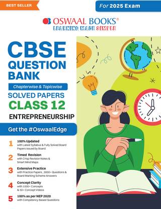 Oswaal CBSE Question Bank Class 12 Entrepreneurship, Chapterwise and Topicwise Solved Papers For Board Exams 2025