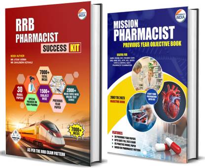 RRB Pharmacist Success Kit and Mission Pharmacist Combo Book