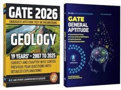GATE Geology and General Aptitude Books  - 2026 [Set of 2 Book] | Previous Year Solved Papers with Detailed Solutions | Chapter wise Sorted PYQ & Practice Question Bank with Detailed Explanations | Best Selling Books Set for Geology Examinations in India | Two Brothers Publications