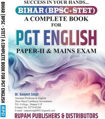 SUCCESS IN YOUR HANDS BIHAR (BPSC-STET) A COMPLETE BOOK FOR PGT ENGLISH PAPER-II & MAINS EXAM (DR. RANJEET SINGH)